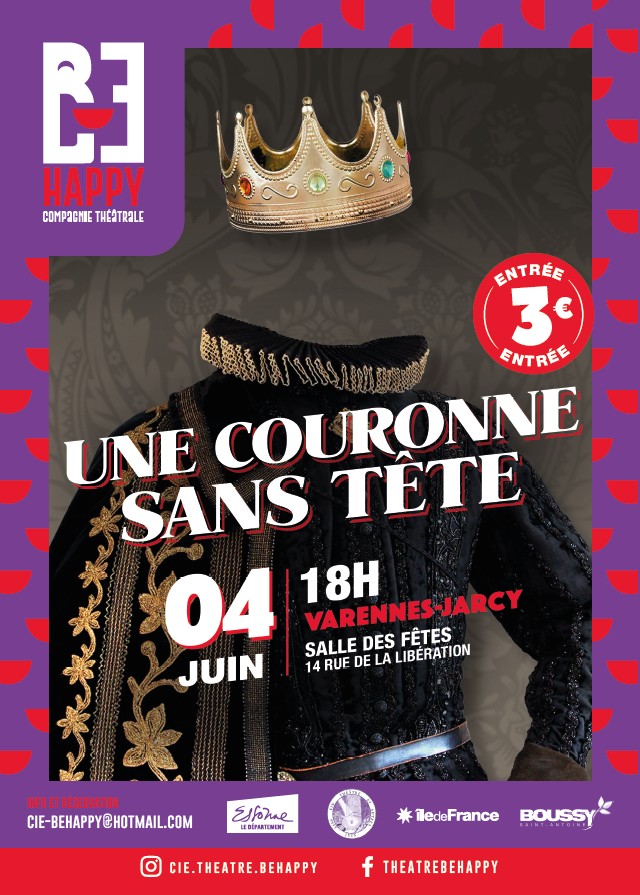 Entrée 3 euros
Le 4 juin à 18h salle des fêtes de Varennes-Jarcy